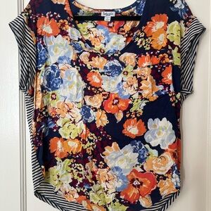 Splendid Floral and Striped Women's Top